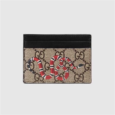 gucci tian gg supreme card case|Kingsnake print GG Supreme card case .